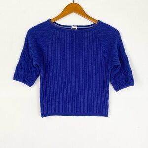 Missoni Blue Knit Crop Top - S/M
